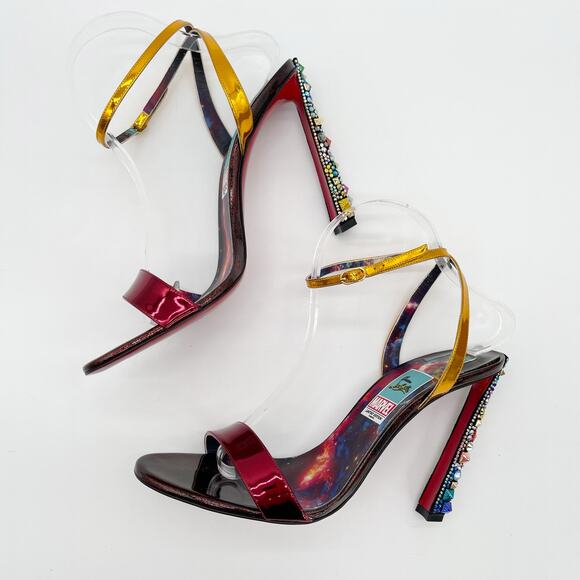 New Christian Louboutin Marvel Disney Infinity Strass Spike Heel Sandals EU 41.5 - Picture 7 of 14